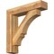 Ekena Millwork Balboa Block Rough Sawn Bracket w/ Offset Brace, Western Red Cedar, 6"W x 26"D x 26"H BKT0604X26X26BOA05RWR - alternate 1